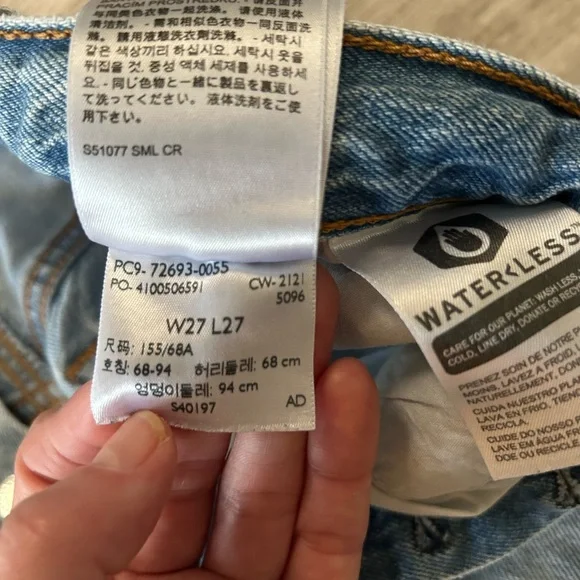 Levi's 501 Ribcage High-Rise straight ankle 26 27 altered darts Women's Jeans - Picture 4 of 12